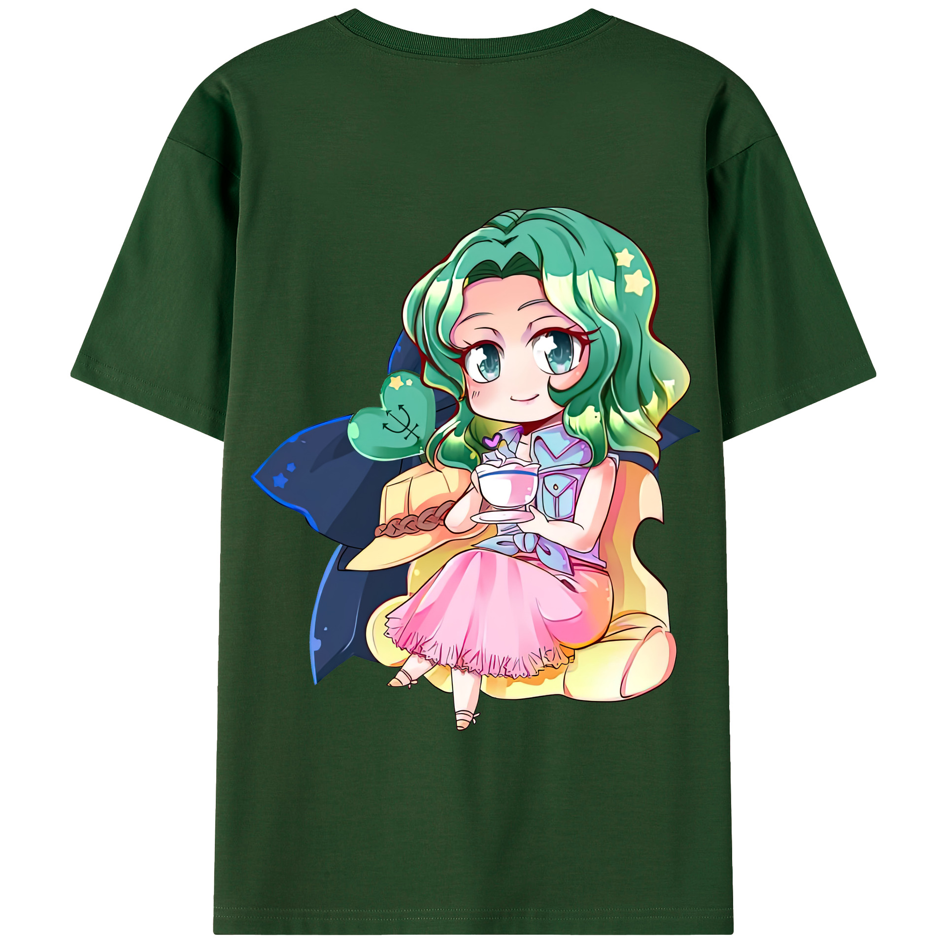 （画像用） 美少女戦士セーラームーン 海王 みちる（かいおう みちる） Sailor Moon Kaiou Michiru 綿100％半袖Tシャツ（背面プリント）